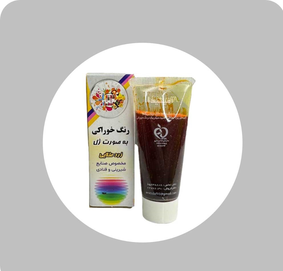 رنگ تیوپی زرد طلایی