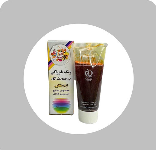 رنگ تیوپی زرد طلایی