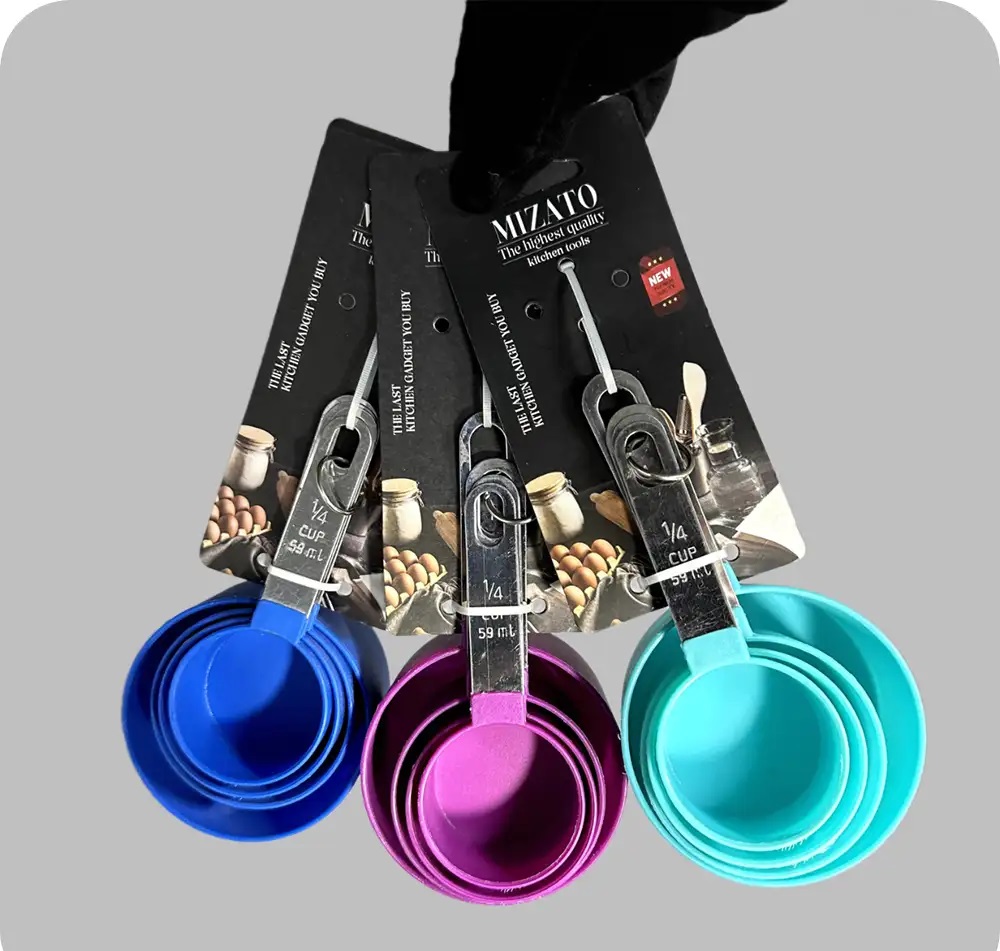 پیمانه پلاستیکی دسته استیل